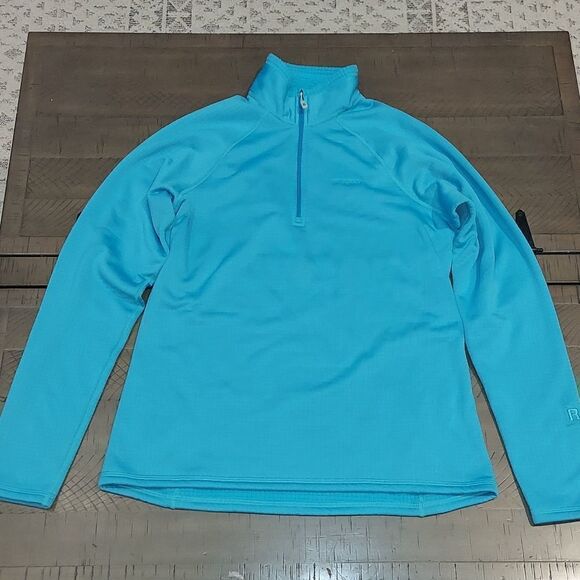 Patagonia Blue Waffle 1/4 Zip Pullover Sz L - Picture 1 of 6